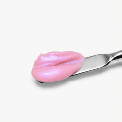 Acrygel Vivid Rose lilarosa acrygel med pärlemorskimmer på spatel