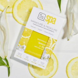 BCL Lemon & Lily Ritual Kit med Dead Sea Salt Soak, Sugar Scrub, Moisture Mask och Massage Cream i engångsförpackning