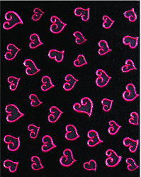 Pink heart - 3D Nail Sticker -106 