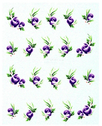 Purple Flower - Nail Sticker Water 