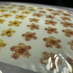 Nail Sticker Flower yellow/orange