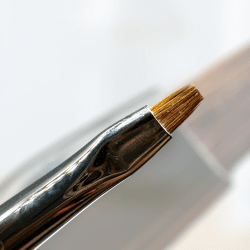 Nail Art Pensel Platt Liten gelpensel för nail art med 100% Kolinsky-strån (röd mårdhår), perfekt för precisionsarbete och små d