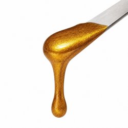 Paint Your Art Gold glittering gold nail art gel on spatula