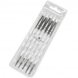 Silicone Art Set med fem dubbelsidiga nail art-verktyg i förpackning
