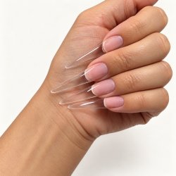 Soft gel tip - Long Stiletto på naglarna