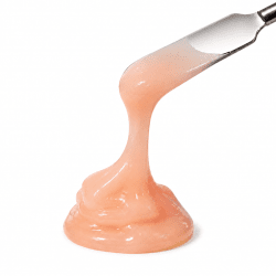 Toffee Builder Gel Caramel Swirl – varm aprikos skulpteringsgel på spatel