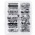 Bow Affair Foil Box includes 10 transparent transfer foils with black and white designs featuring bows, butterflies, ribbons, fl