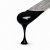 Paint Your Art Ash svart nail art gel på spatel