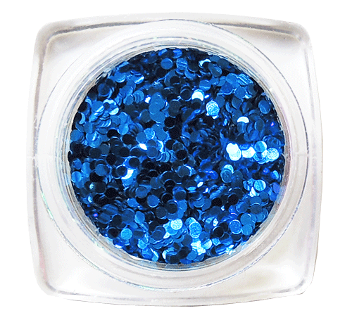 Glitter Single Colour Round 1mm Dark Blue