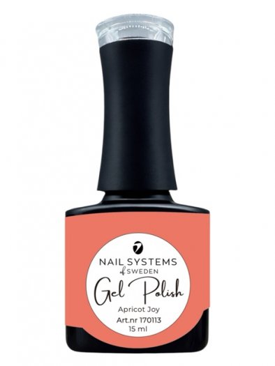 Apricot Joy Gel Polish i en varm nyans av rosa, cerise och aprikos med mjukt orange undertoner som ger naglarna ett livfullt och