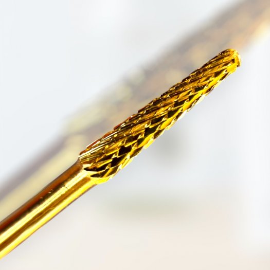 Cone Small, Medium by Nail Systems of Sweden is a professional fine-grit cone-shaped drill bit, designed for precision work, sha