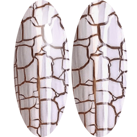 Crack gel is an effect polish that creates bold crackle patterns on the nails. Applied on a sticky surface to create unique crac