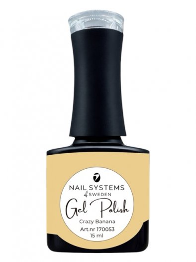 Crazy Banana Gel Polish är en ljus och fräsch pastellgul gelpolish som ger en lekfull och livlig touch till naglarna. Perfekt fö