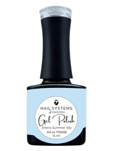 Nail Systems Ellen's summer Sky is a bright and lovely blue shade that is just as suitable for summer as it is during crisp wint