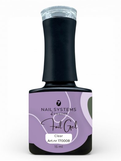 Transparent gelé på flaska som härdas och lämnar en klistrig yta för perfekt fäste av transfer foil. Ger skarpa och jämna foil-d