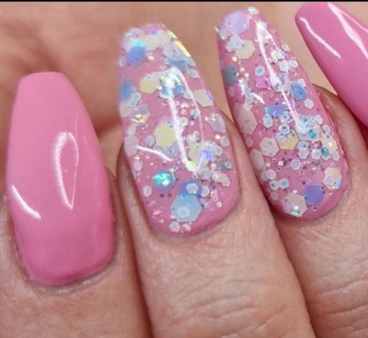 Nail Systems of Sweden Frosty Flakes Glittergel – Färdigblandad glittergelé i en frostigt glad mix