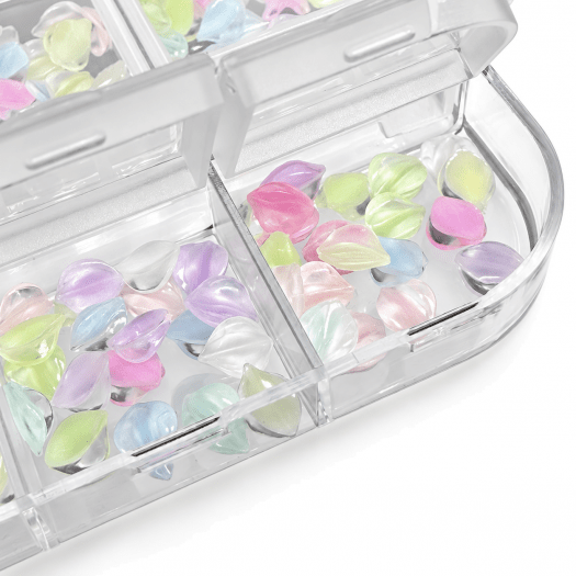 Glass Petals Box, fack med blandade kronblad