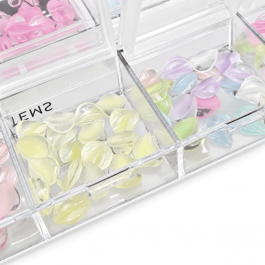 Glass Petals Box, gula och blandade kronblad