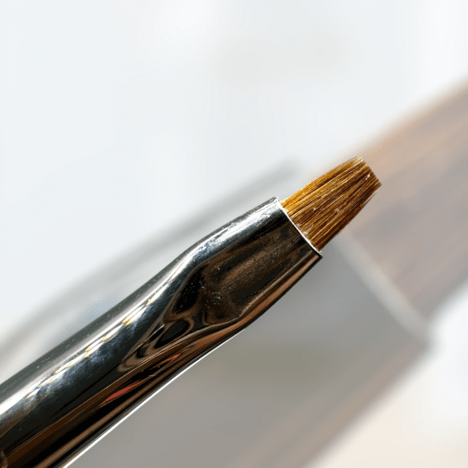 Nail Art Pensel Platt Liten gelpensel för nail art med 100% Kolinsky-strån (röd mårdhår), perfekt för precisionsarbete och små d