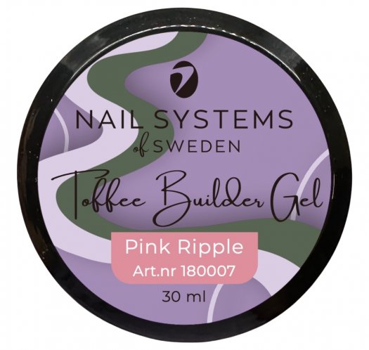 Discover Toffee Builder Gel Pink Ripple – a deep pink sculpting gel with incredible self-leveling and opaque finish. Easy to sha
