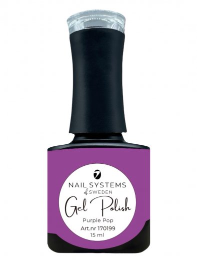 Tydlig och intensiv lila gelpolish – kraftfull men balanserad.