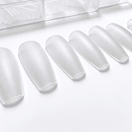 Soft gel tip - Classy Coffin, close-up of the tips
