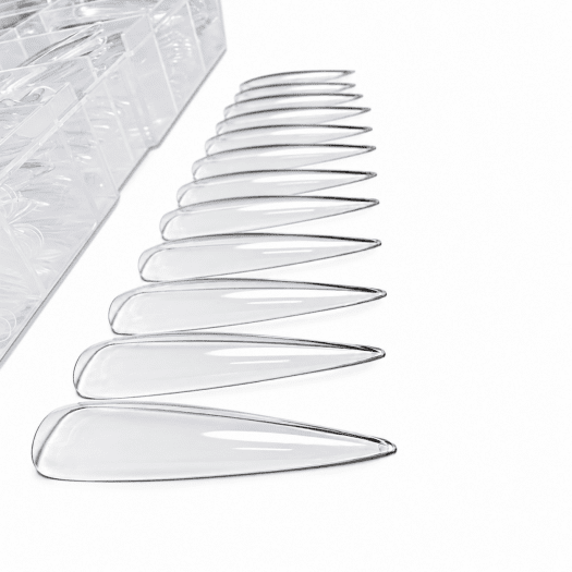 Soft gel tip - Long Stiletto from the side