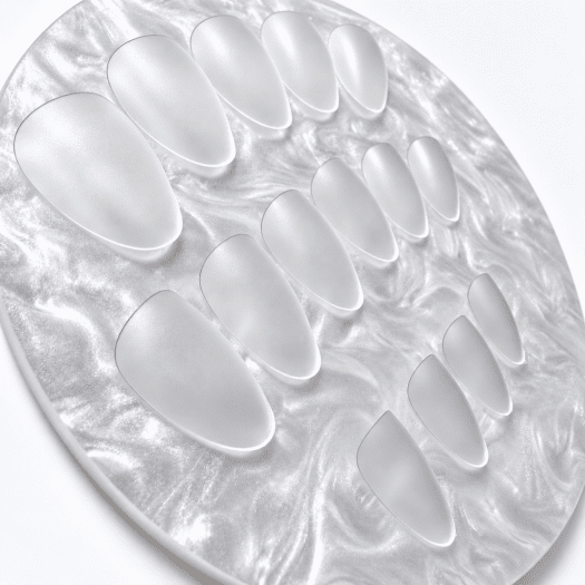 Soft gel tip - Short Oval on display at an angle