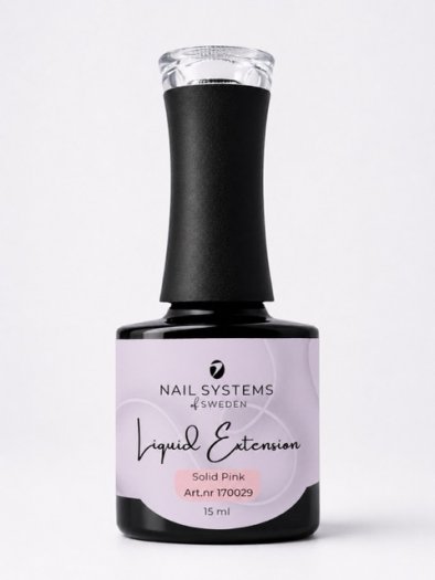 Liquid Extension Solid Pink Gel Builder är en stark och flexibel builder gel i mjuk rosa nyans, perfekt för förstärkning, förlän