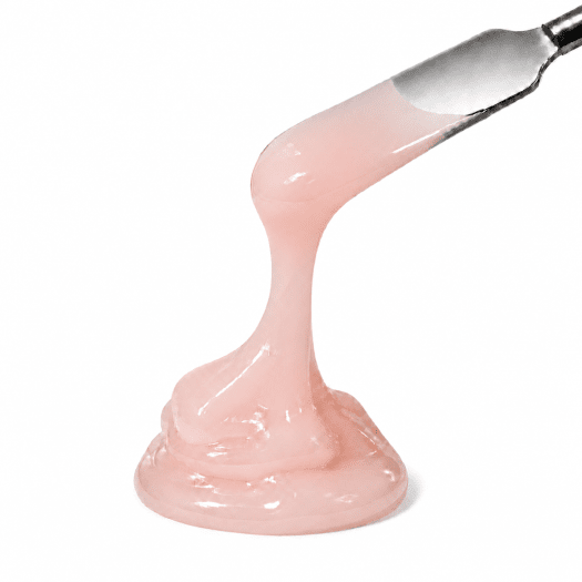 Toffee Builder Gel Milky Pink – mjölkigt ljusrosa skulpteringsgel på spatel
