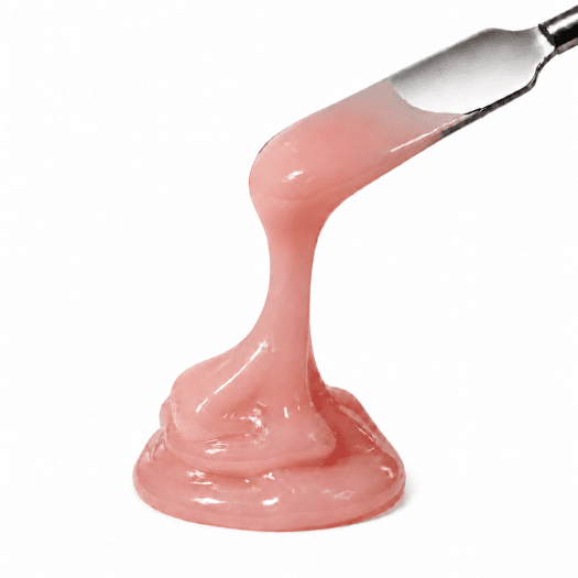 Toffee Builder Gel Pink Fudge – kolarosa skulpteringsgel på spatel